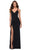 La Femme - 29444 V Neck Sheath Dress With Slit Special Occasion Dress