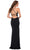 La Femme - 29444 V Neck Sheath Dress With Slit Prom Dresses