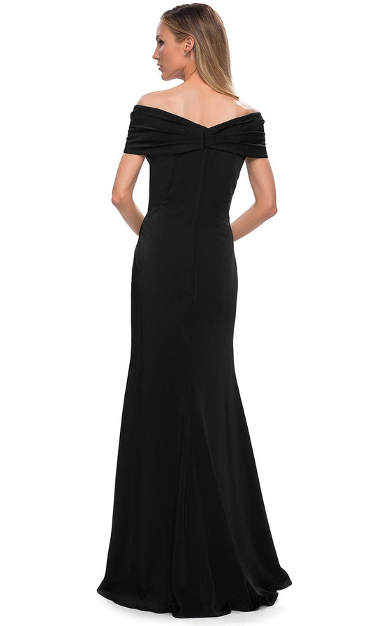 La Femme - 29537 Fitted Off Shoulder Evening Dress