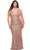 La Femme 29546 - Shimmering Sleeveless Evening Dress Special Occasion Dress 12W / Rose Gold