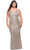 La Femme 29546 - Shimmering Sleeveless Evening Dress Special Occasion Dress 12W / Silver