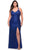 La Femme 29579 - Sparkling Halter Evening Dress Special Occasion Dress 12W / Royal Blue