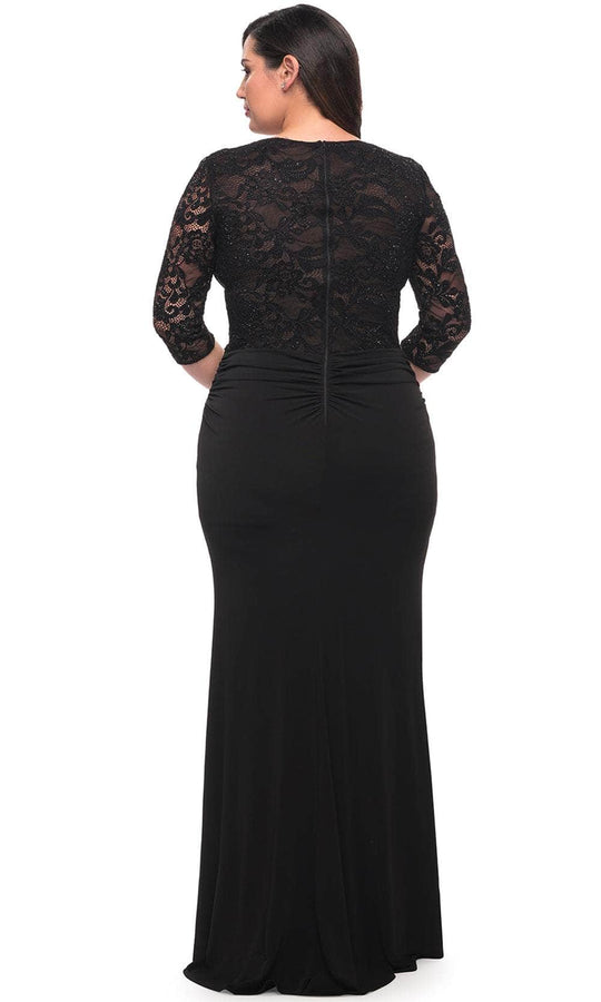La Femme 29586 - Laced Sleeve Formal Dress