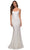 La Femme - 29611 Spaghetti Strap Full Lace Mermaid Gown Special Occasion Dress 00 / White