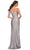 La Femme - 29619 One Shoulder Fitted High Slit Shiny Jersey Gown Prom Dresses