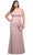 La Femme 29664 - Strapless Ruffled Slit Prom Gown Special Occasion Dress 12W / Mauve