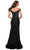 La Femme - 29693 Stretch Lace Deep Off Shoulder Trumpet Dress Evening Dresses