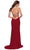 La Femme - 29708 Lace Up Back High Slit Jersey Dress Evening Dresses
