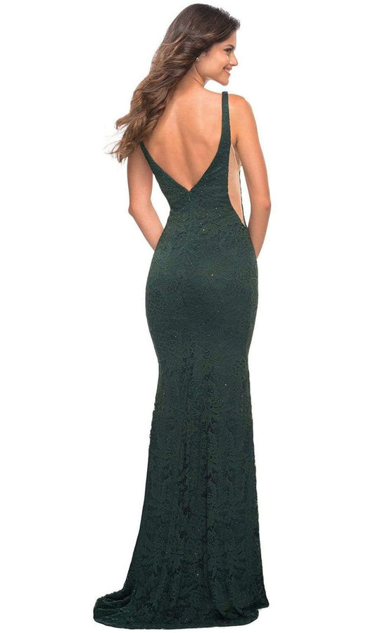 La Femme - 29732 Plunging Beaded Lace Gown
