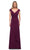 La Femme - 29814 Cap Sleeves Sheath Evening Dress Special Occasion Dress 4 / Dark Berry