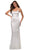 La Femme - 29858 Stretch Satin Scoop Neck Trumpet Dress Prom Dresses 00 / White