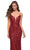 La Femme - 29872 Spaghetti Strap Sequin-Ornate Sheath Dress Evening Dresses 00 / Red