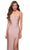 La Femme - 29899 Rhinestone Studded High Slit Dress Evening Dresses