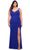 La Femme 29900 - Ruched Side Sleeveless Prom Dress Special Occasion Dress 12W / Royal Blue