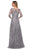 La Femme - 29903 Floral Embroidered Sheer Sleeve Gown Mother of the Bride Dresses