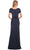 La Femme 29926 - Short Sleeved Ruched A Line Dress Special Occasion Dress