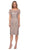 La Femme - 29930 Illusion Jewel Floral Midi Dress Mother of the Bride Dresses 2 / Nude