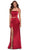 La Femme - 29941 Two Piece Dress With Slit Special Occasion Dress 00 / Red