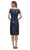 La Femme - 29959 Short Sleeve Simple Pretty Midi Dress Mother of the Bride Dresses