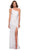 La Femme - 29962 Asymmetrical Dress With Slit Prom Dresses 00 / White