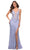 La Femme 29977 - Illusion V-Neck Beaded Lace Gown Special Occasion Dress 00 / Light Periwinkle
