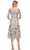 La Femme 29988 - Embroidered Tea Length Dress Cocktail Dresses