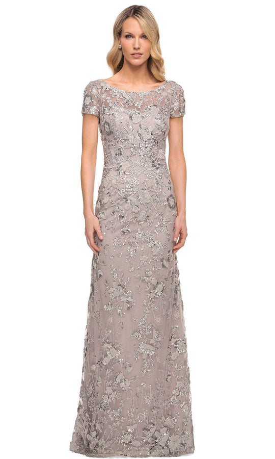 La Femme 30053 - Embroidered Mother of the Groom Sheath Dress
