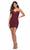 La Femme - 30076 Sweetheart Wrap Style Dress Special Occasion Dress 00 / Dark Berry
