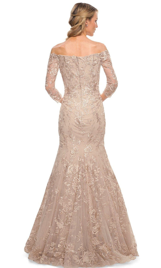 La Femme 30164 - Embroidered Mermaid Mother of the Bride Dress