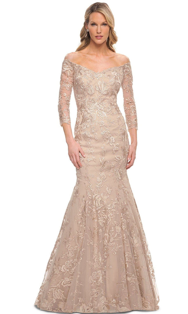 La Femme 30164 Embroidered Mermaid Mother of the Bride Dress