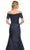 La Femme 30199 - Satin And Lace Pleated Gown Special Occasion Dress