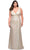 La Femme 30267 - Metallic Sleeveless Long Dress Special Occasion Dress 12W / Silver