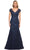 La Femme 30269 - Lace Tulle Mermaid Dress Special Occasion Dress 4 / Navy