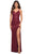 La Femme - 30287 Crisscross Back Sequin Gown Prom Dresses 00 / Wine