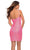 La Femme 30344 - Sequined One Shoulder Cocktail Dress Cocktail Dress