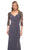 La Femme 30384 - Lace Covered Sleeves Net Jersey Gown Special Occasion Dress