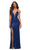 La Femme - 30388 Plunging V-Neck Sequin Gown Special Occasion Dress 00 / Royal Blue