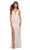 La Femme - 30388 Plunging V-Neck Sequin Gown Special Occasion Dress 00 / White