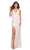 La Femme - 30392 Wrap Front Sequin Gown Special Occasion Dress 00 / White
