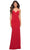 La Femme - 30393 Sleeveless Ruched Sheath Dress Prom Dresses 00 / Red