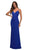 La Femme - 30393 Sleeveless Ruched Sheath Dress Special Occasion Dress 00 / Royal Blue