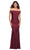 La Femme - 30422 Off Shoulder Sheath Dress Special Occasion Dress 00 / Wine