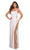 La Femme - 30439 Ruched Cutout Gown Special Occasion Dress 00 / White