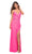 La Femme - 30457 V-Neck Jersey Gown With Slit Special Occasion Dress