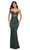 La Femme - 30476 Sweetheart Corset Long Gown Special Occasion Dress 00 / Dark Emerald
