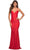 La Femme - 30491 Sweetheart Fitted Long Gown Evening Dresses 00 / Red