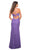 La Femme - 30499 Floral Lace Plunging Sheath Gown Special Occasion Dress