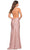 La Femme - 30504 Beaded Crisscross Bod Slit Dress Prom Dresses