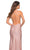 La Femme - 30504 Beaded Crisscross Bod Slit Dress Special Occasion Dress