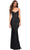 La Femme - 30521SC Embroidered Open Back Evening Gown - 1 pc Black In Size 4 Available CCSALE 4 / Black